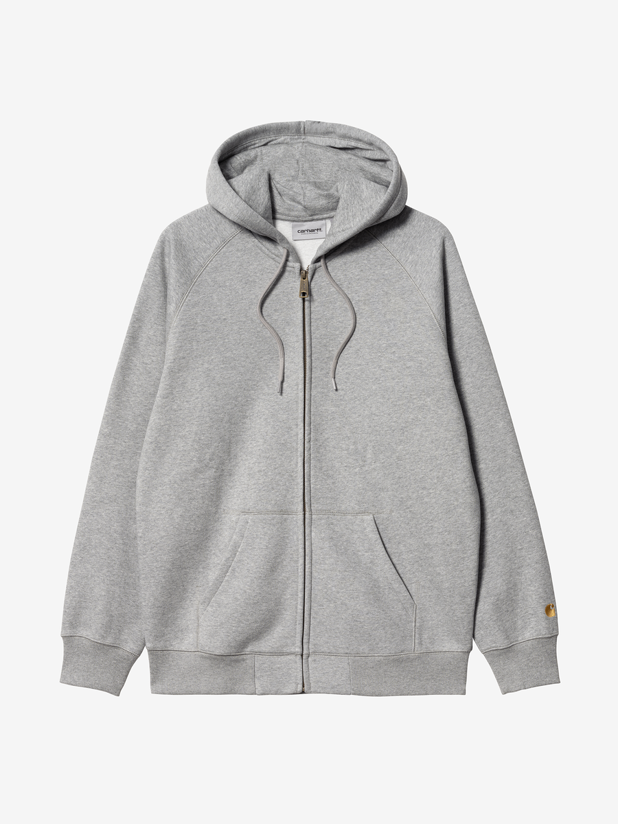 CARHARTT WIP — Худи Zip Chase Grey Heather/Gold