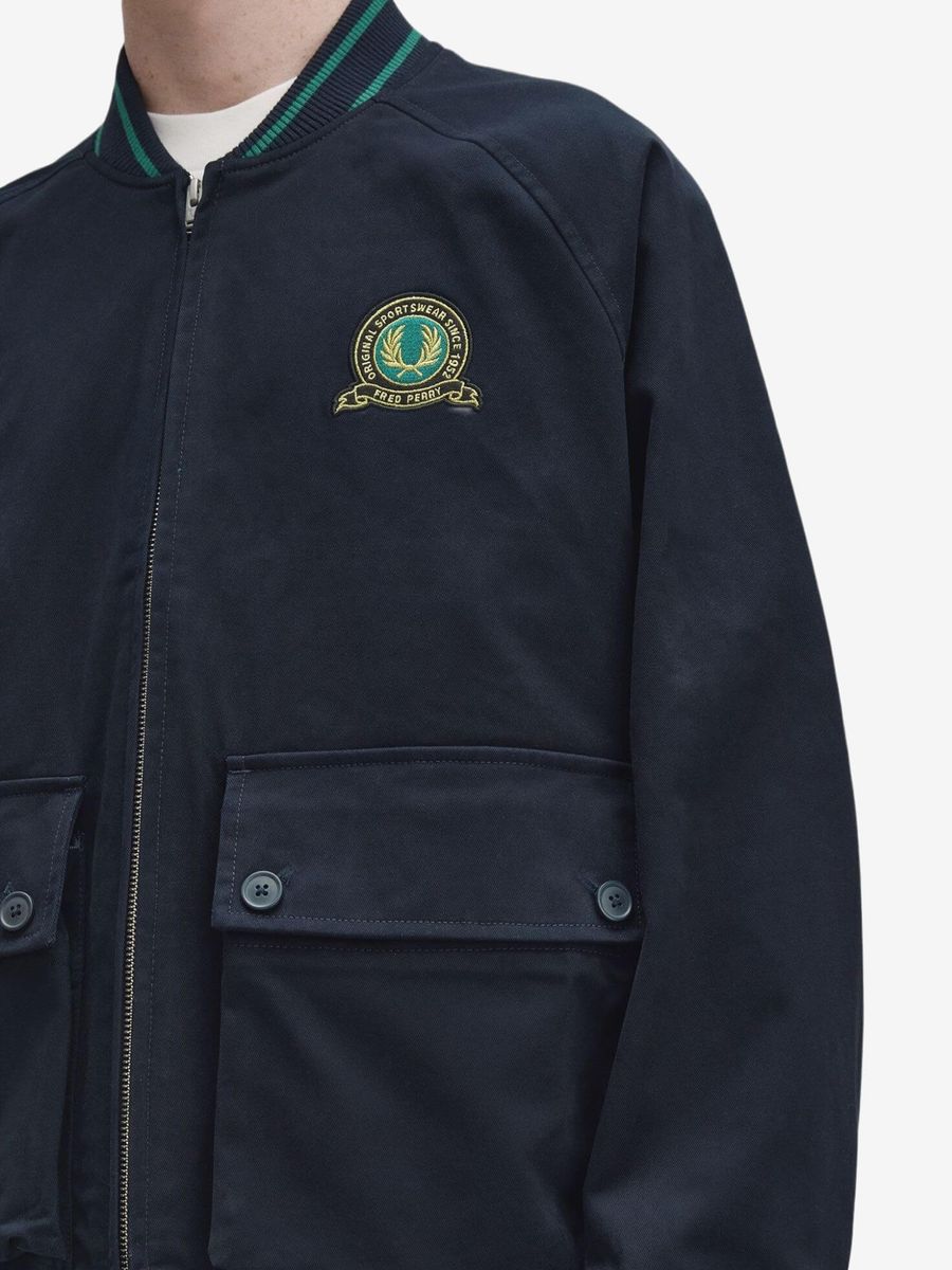 FRED PERRY — Куртка Tennis Badge Bomber Jacket Navy