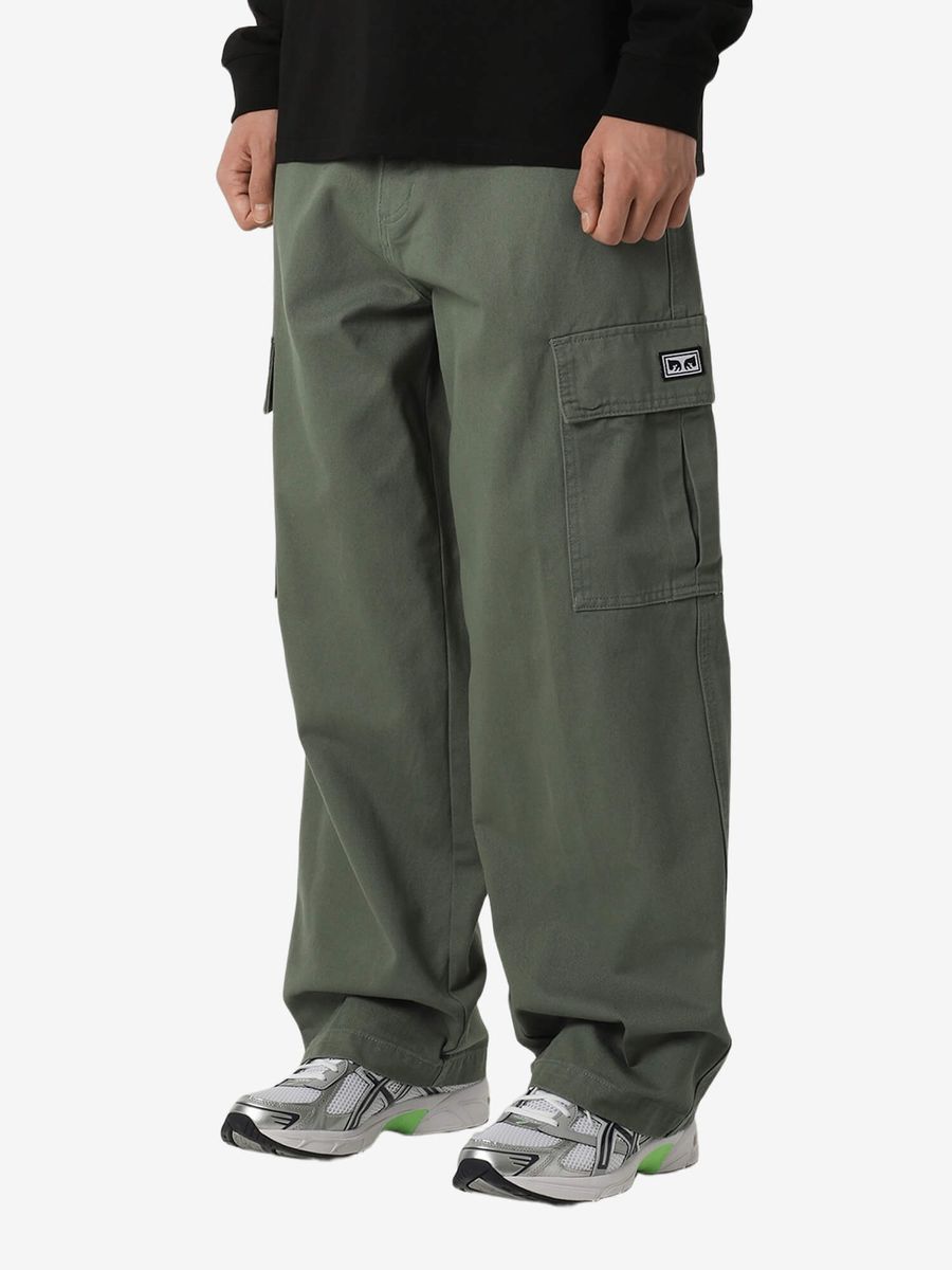 OBEY — Штаны Bigwig Baggy Twill Cargo Laurel Wreath