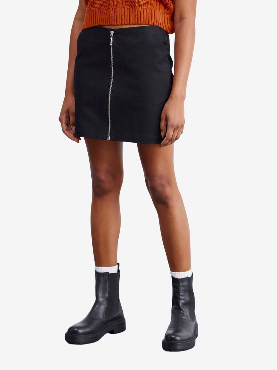 OBEY — Юбка W Lousie Zip Skirt Black