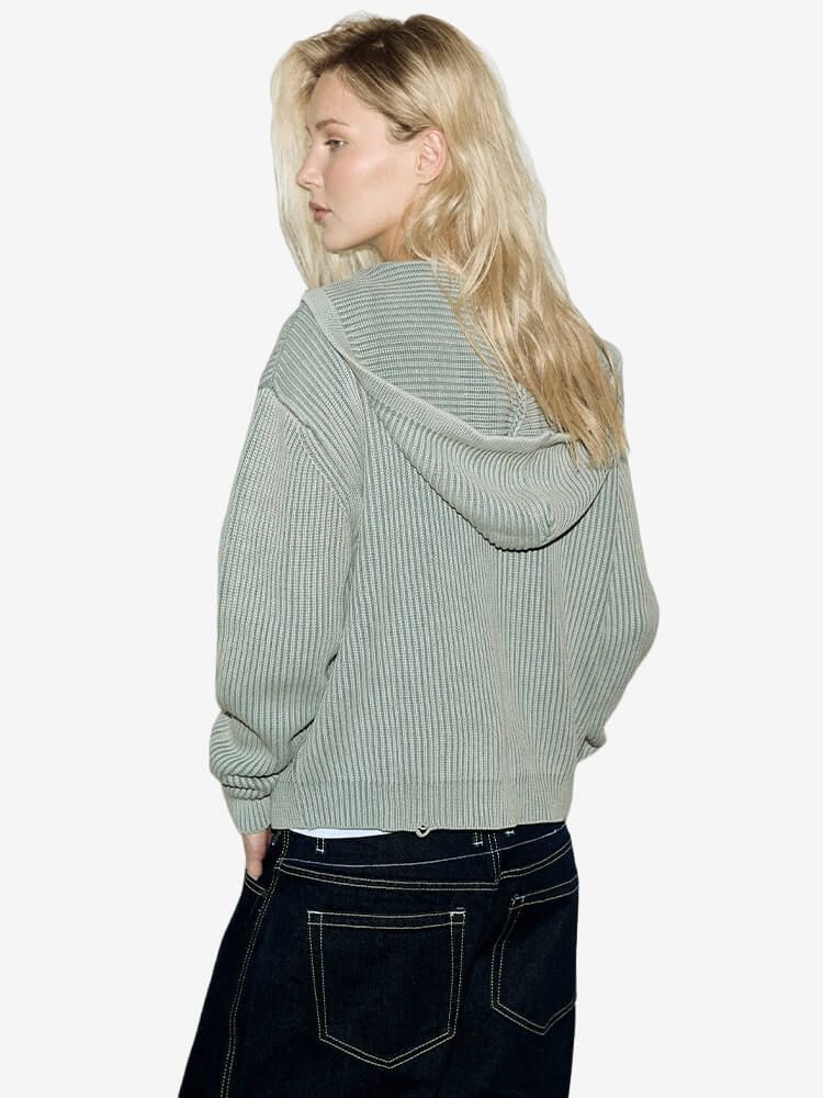 BRÛLER D’AMOUR — Худи Zip Blesser Grey (Garment Wash)