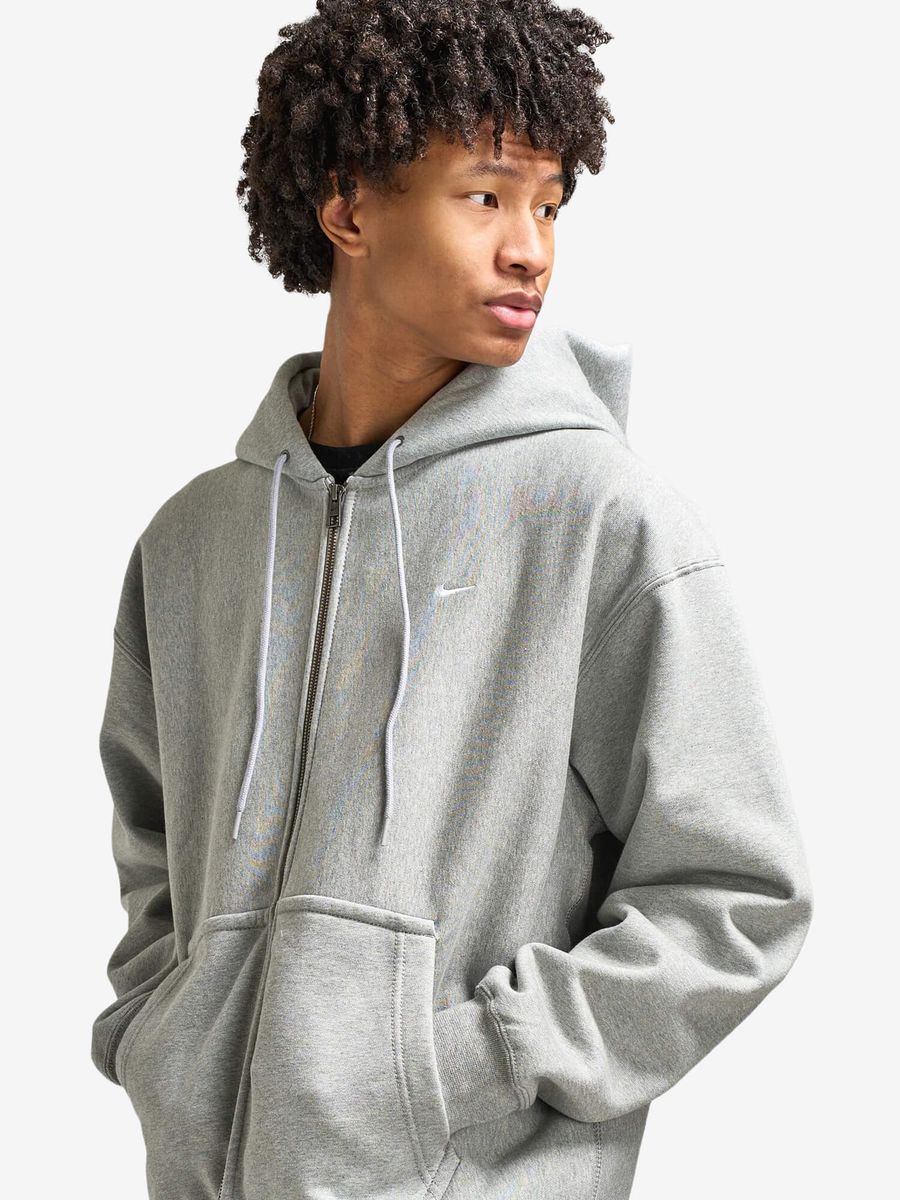NIKE — Худи Solo Swoosh Fleece Full Zip Dark Heather Grey