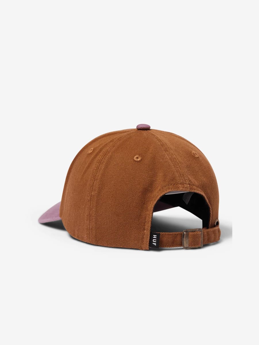 HUF — Кепка Big Block Washed 6 panel CV Hat Brown