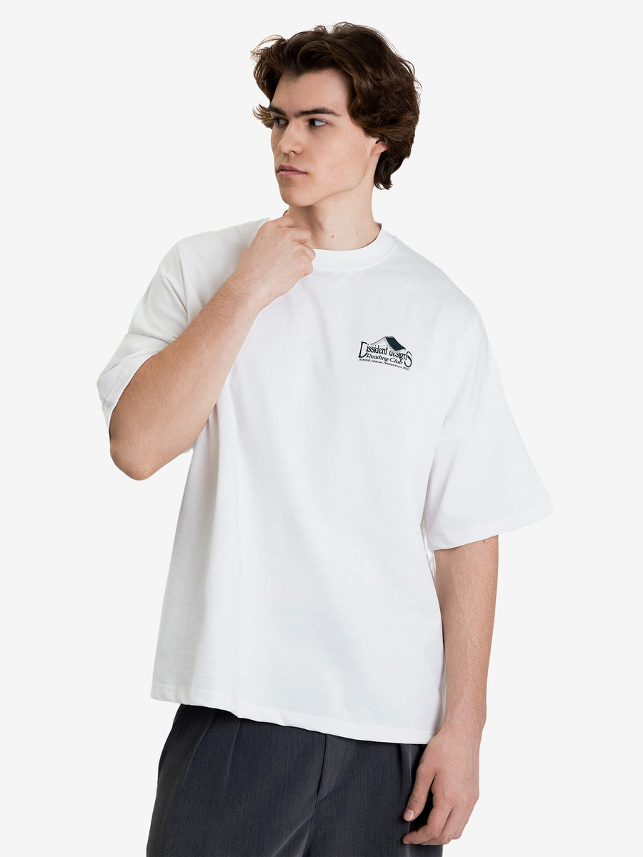 DISSIDENT — Футболка Knowledge Oversized Tee in Milk