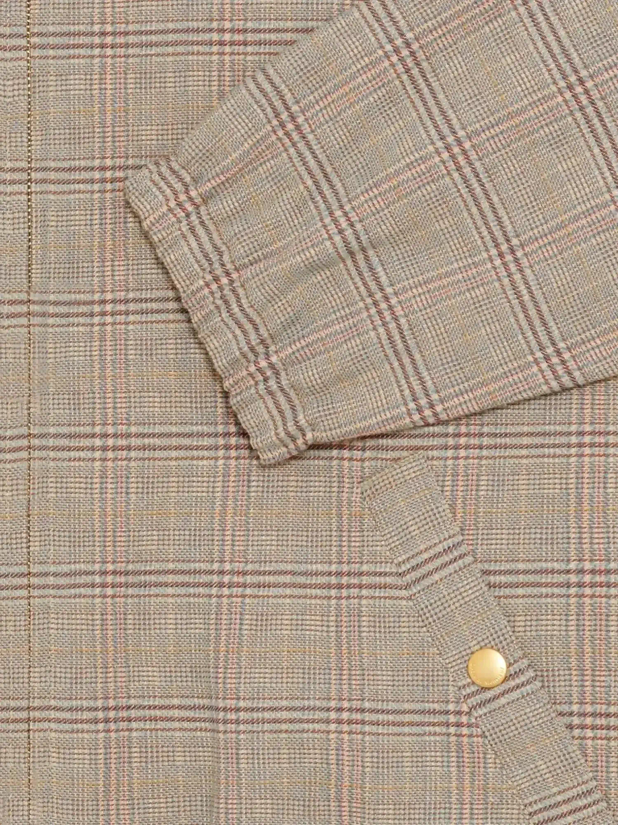 DRÔLE DE MONSIEUR — Куртка Blouson Drôle à Carreaux Dark Beige