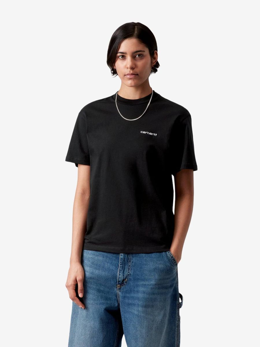 CARHARTT WIP — Футболка W' Script Embroidery Black/White