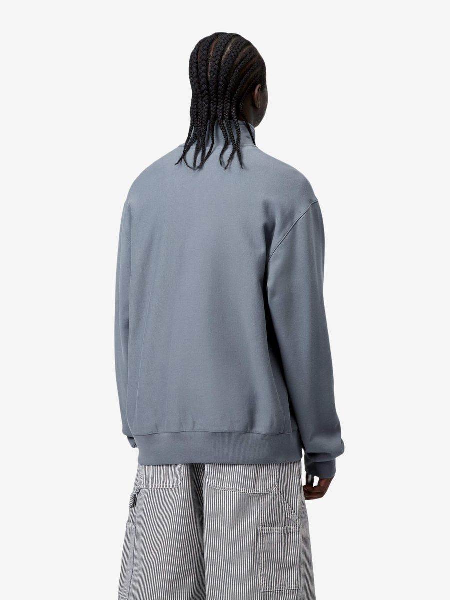 CARHARTT WIP — Свитшот Longhand Half Zip Sweat Cozy Blue/White
