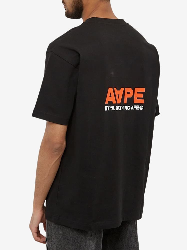 AAPE BY *A BATHING APE — Футболка Aape x Rob Flowers Aaper Tee Black