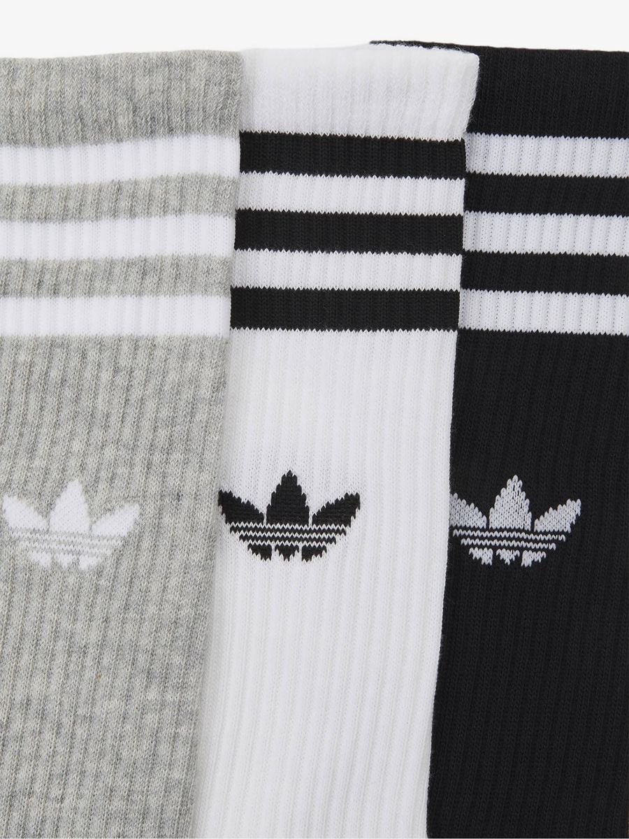 ADIDAS ORIGINALS — Носки Solid Crew White/Medium Grey/Black