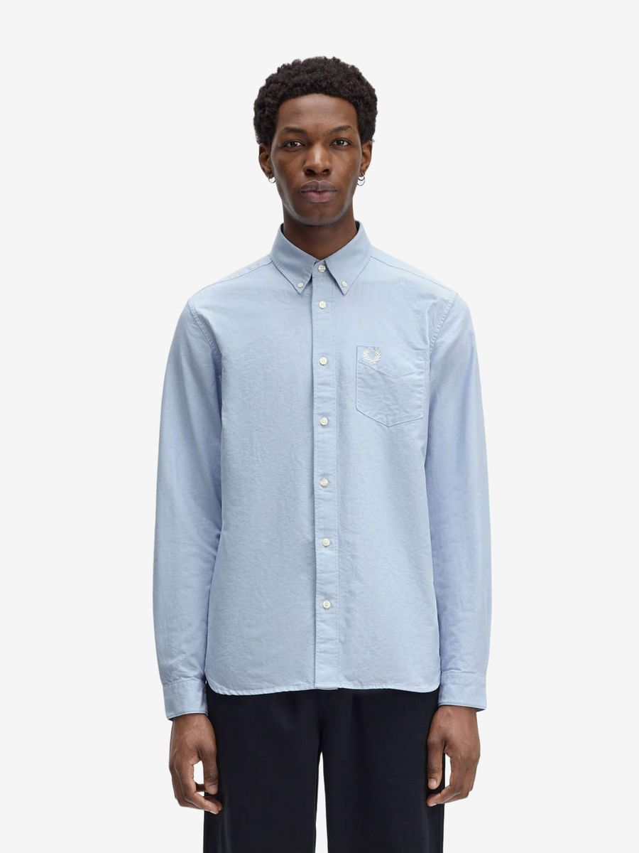 FRED PERRY — Рубашка Oxford Laurel Light Smoke