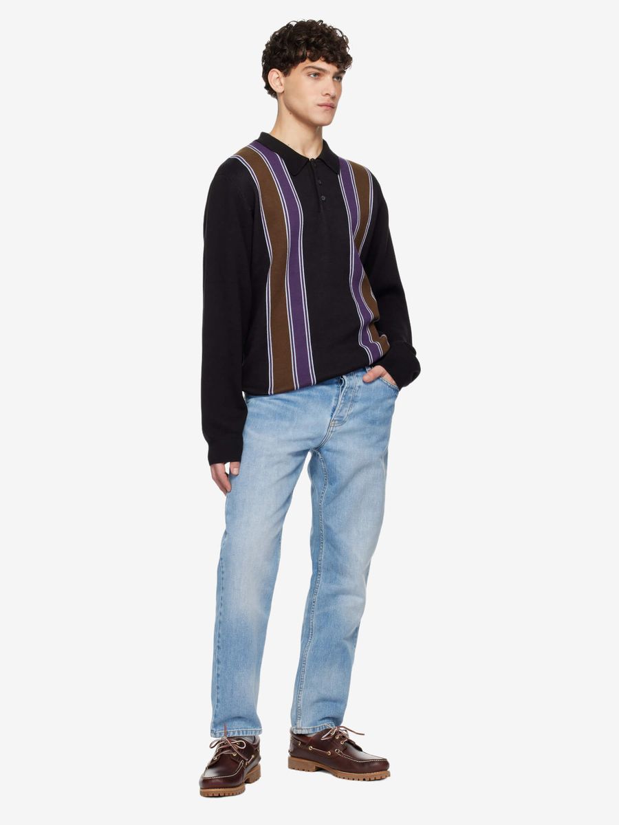 CARHARTT WIP — Свитер-Поло Arlo Polo Black/Aura Kendricks Stripe