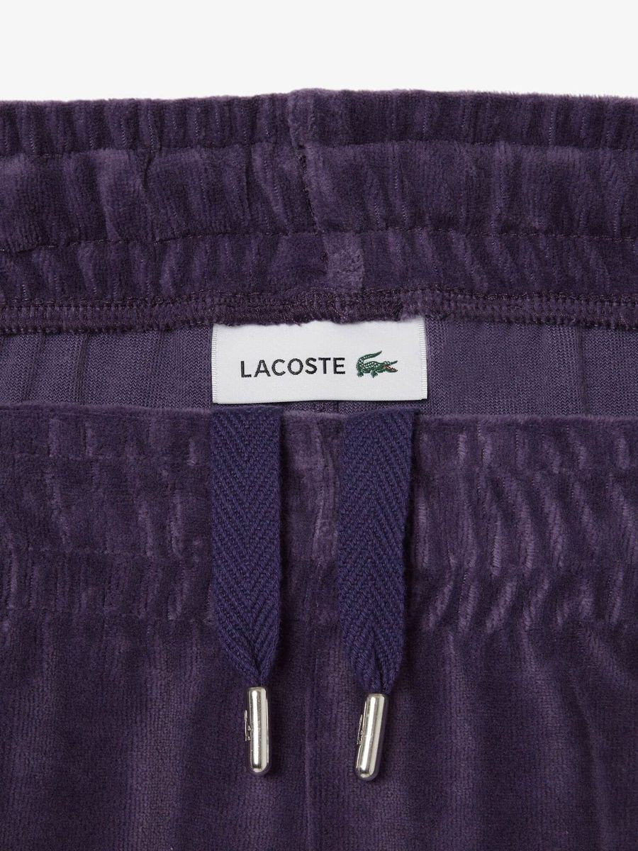 LACOSTE — Штаны W Velour Track Pant Violet