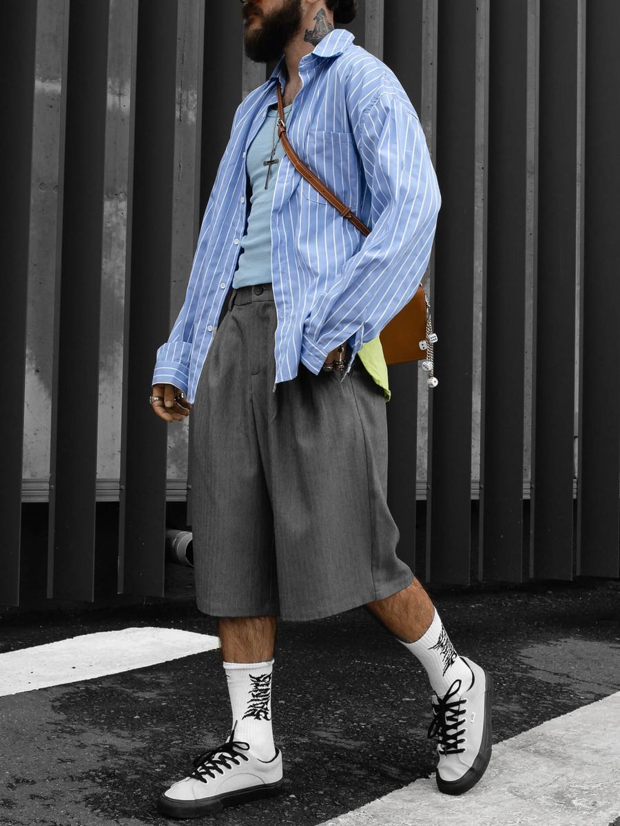 ISSAYA — Шорты Loose Dress Code Light Grey