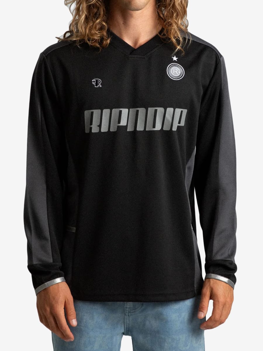 RIPNDIP — Джерси FC Long Sleeve Soccer Black/Charcoal