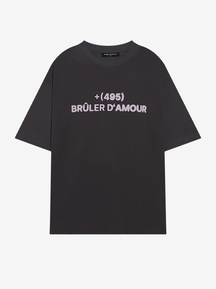 BRÛLER D’AMOUR — Футболка +495 Москва Black