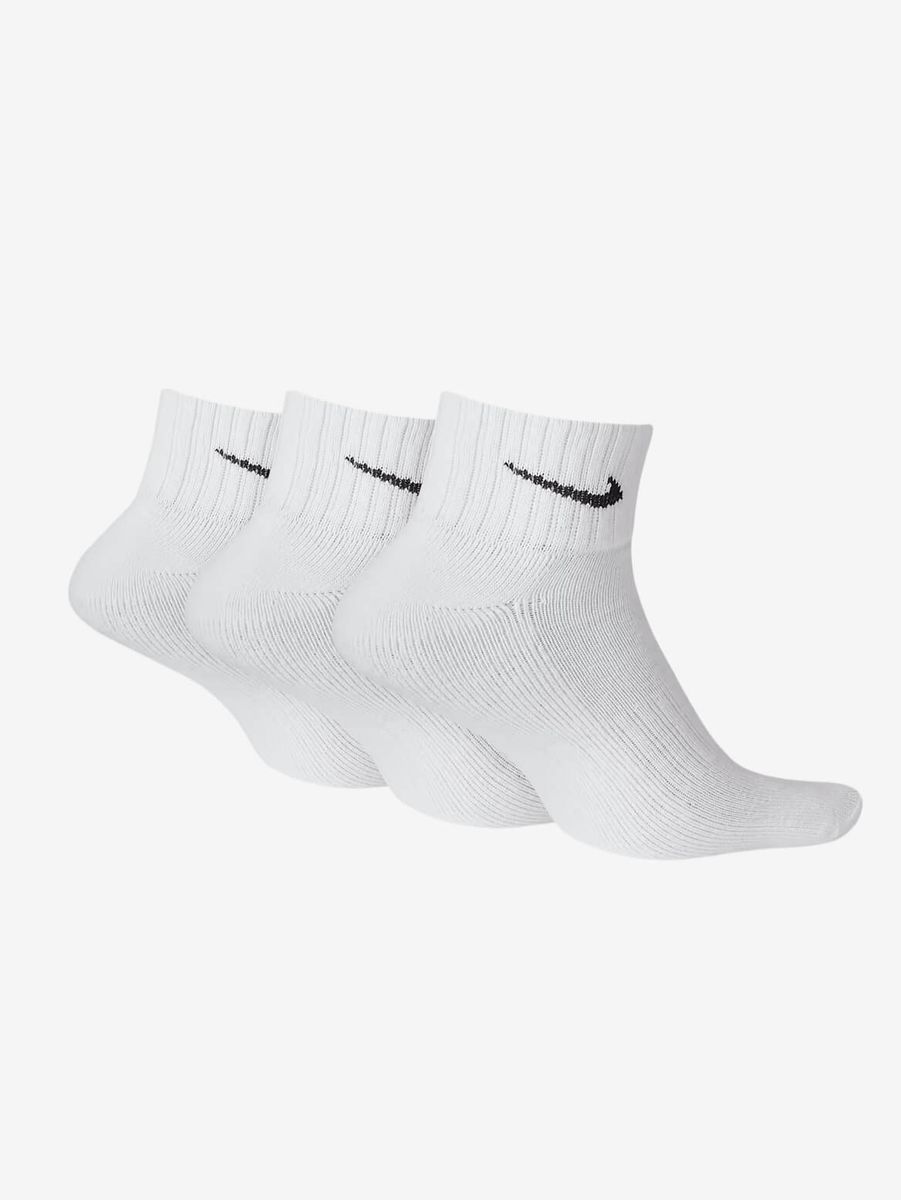 NIKE — Носки Everyday Plus Cush Ankle 3 pack White/Black