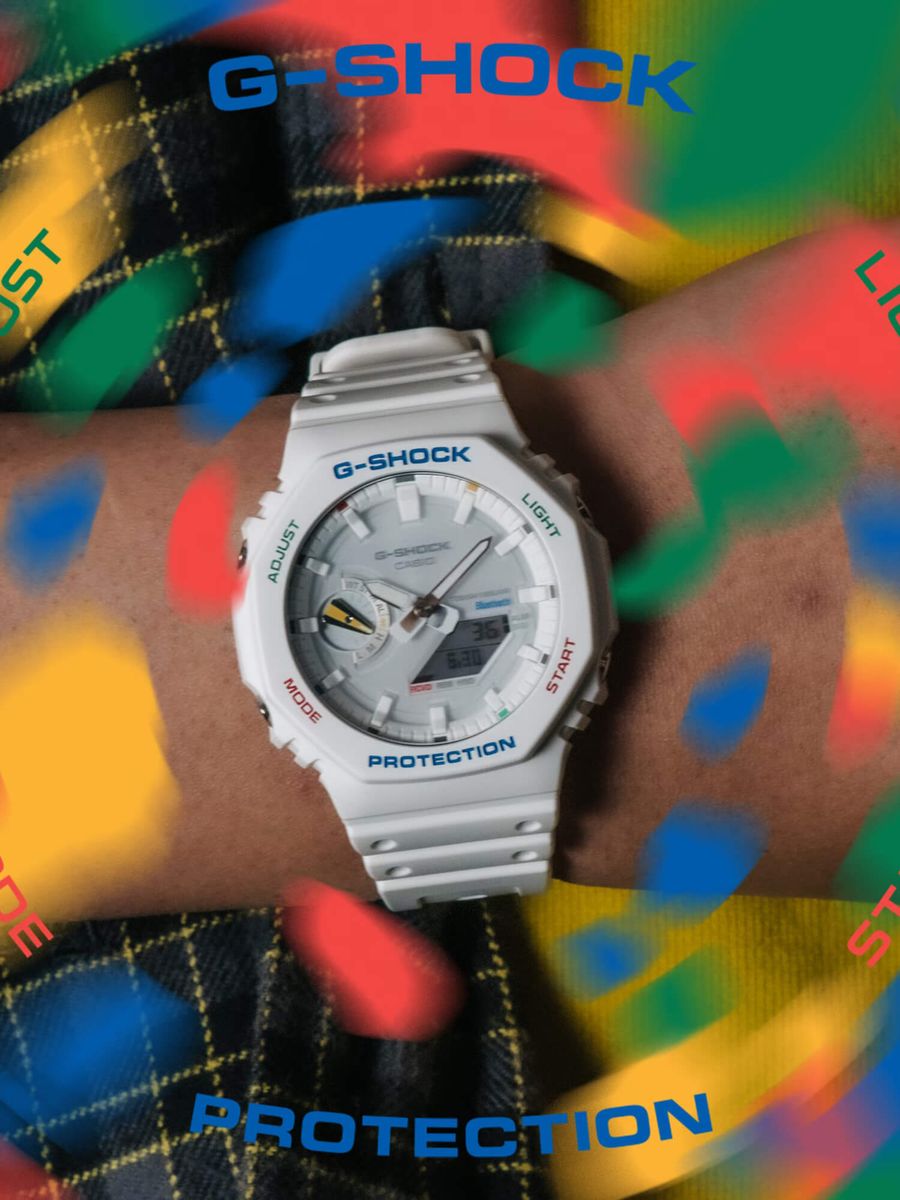 CASIO — Часы G-Shock GA-B2100FC-7A White/Red/Green/Blue