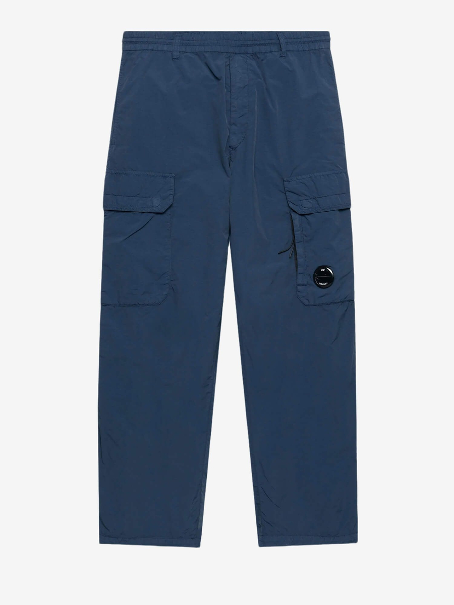C.P. COMPANY — Штаны Flatt Nylon Loose Cargo Lens Pants Midnight Navy