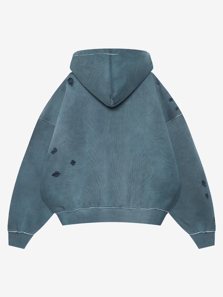 BRÛLER D’AMOUR — Худи Zip Inverse Grey (Dirty Wash)