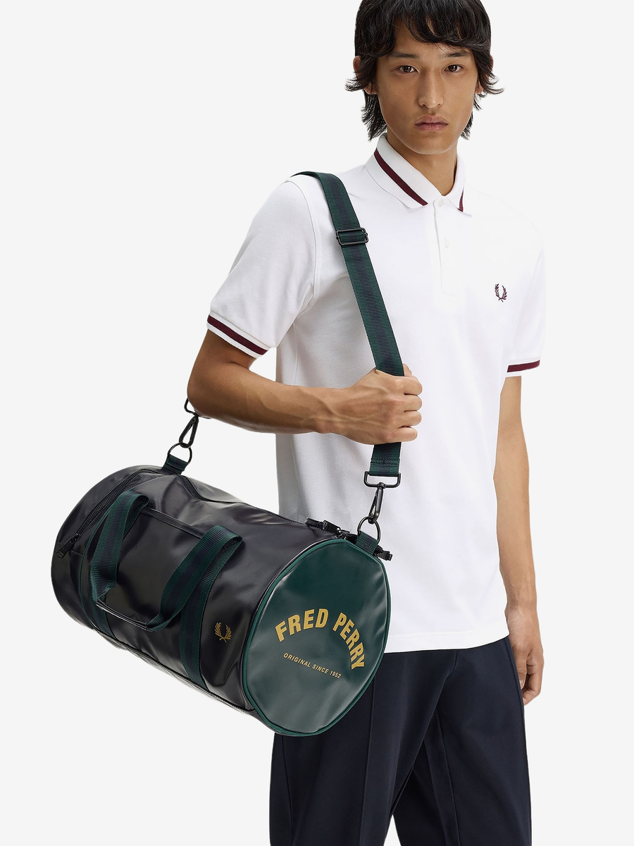FRED PERRY — Сумка Classic Barrel Bag Navy/Grassroots
