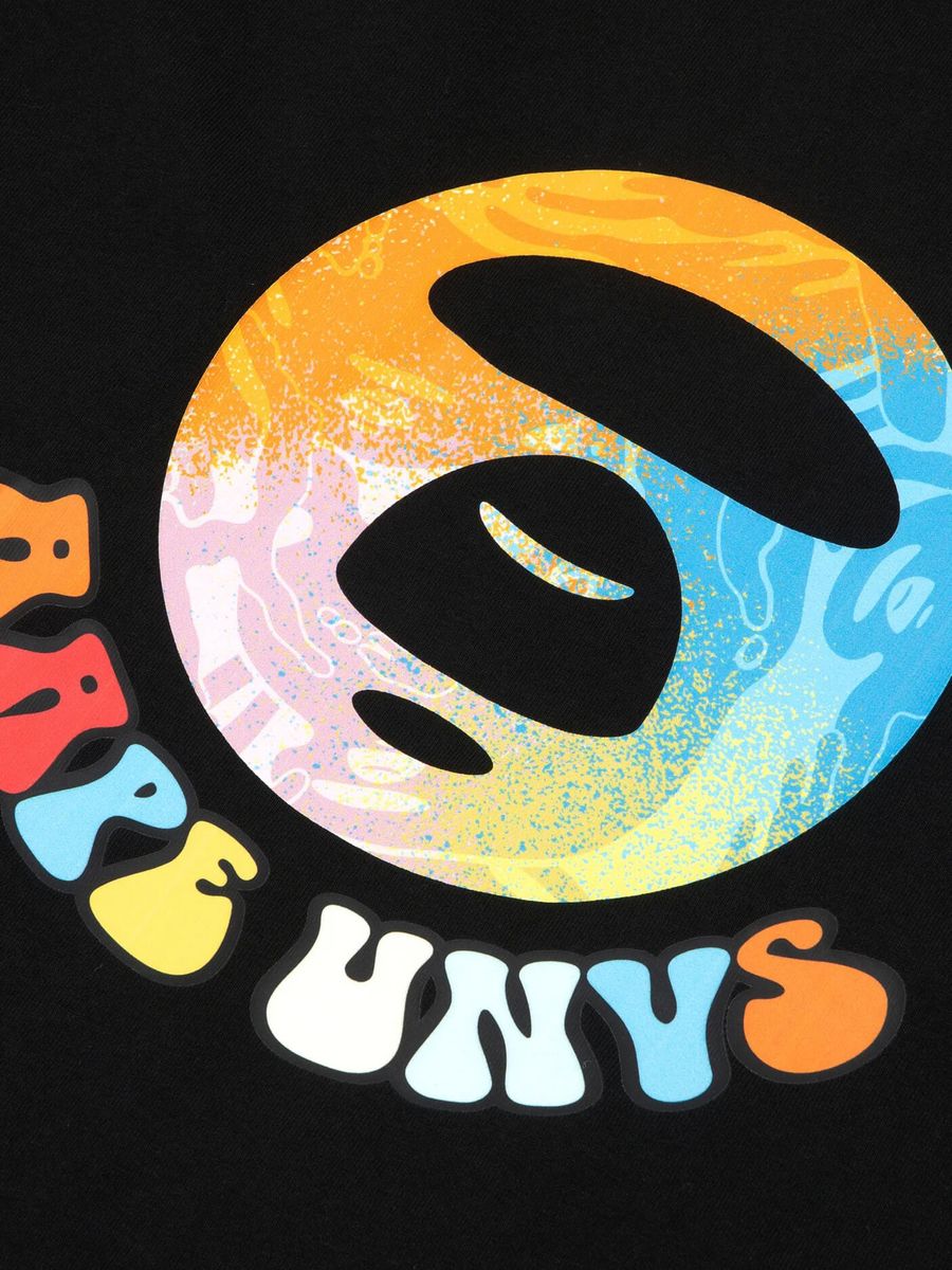 AAPE BY *A BATHING APE — Футболка UNVS Peace Tee Black