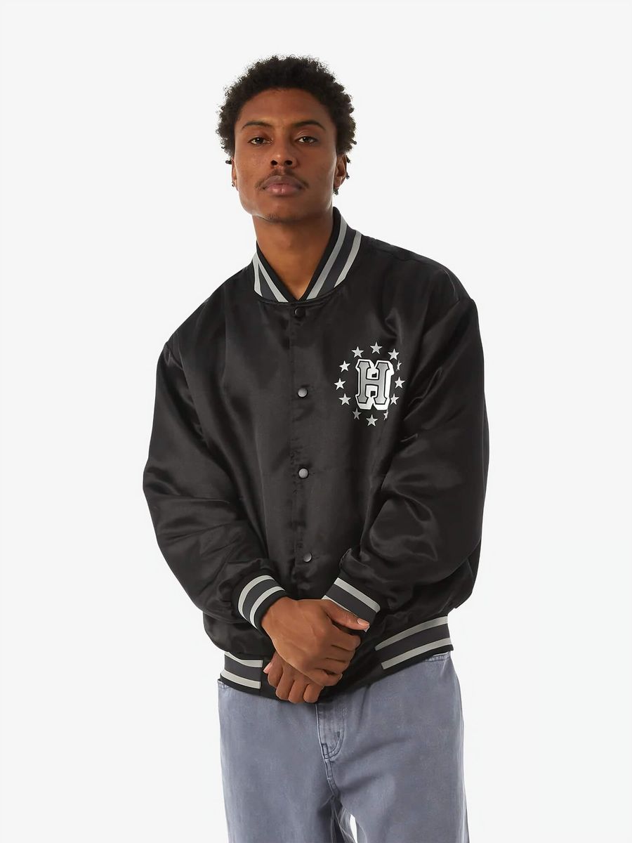 HUF — Куртка Galactic Stack Baseball Jacket Black