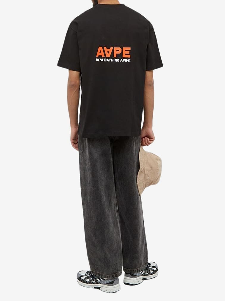 AAPE BY *A BATHING APE — Футболка Aape x Rob Flowers Aaper Tee Black