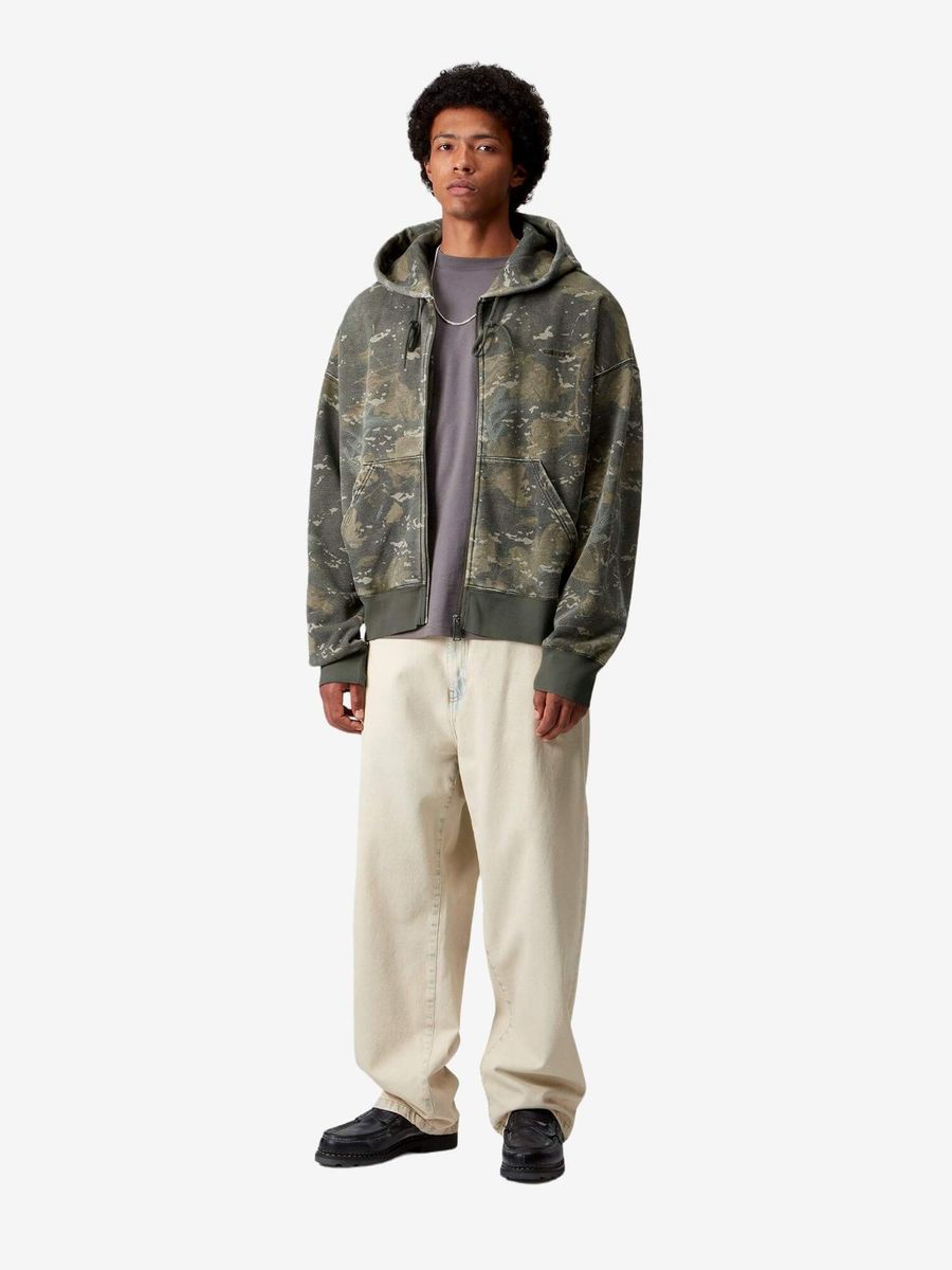 CARHARTT WIP — Худи ZIP Hooded Benton Sweat Jacket Camo Combi Green (Garment Dyed)