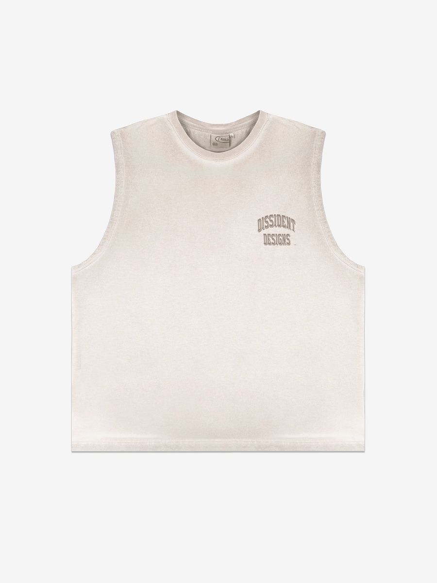 DISSIDENT — Майка DD Varsity Dyed Tank Top in Champagne