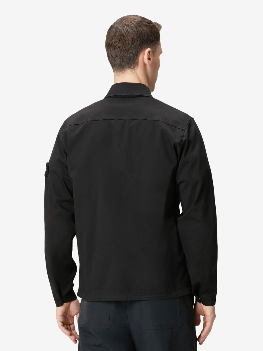 STONE ISLAND — Овершот Nylon Stretch Jacket Black