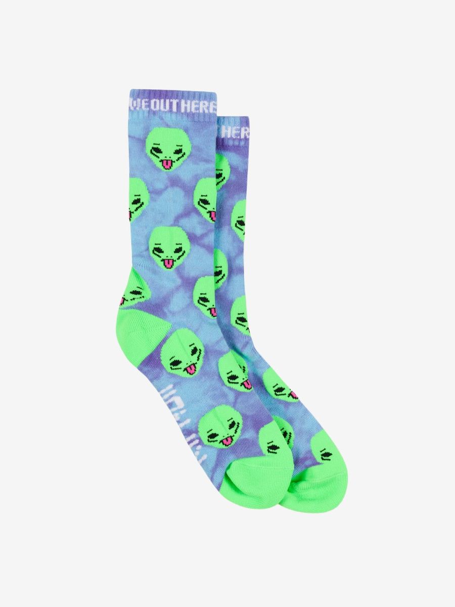 RIPNDIP — Носки We Out Here Purple Tie Dye os