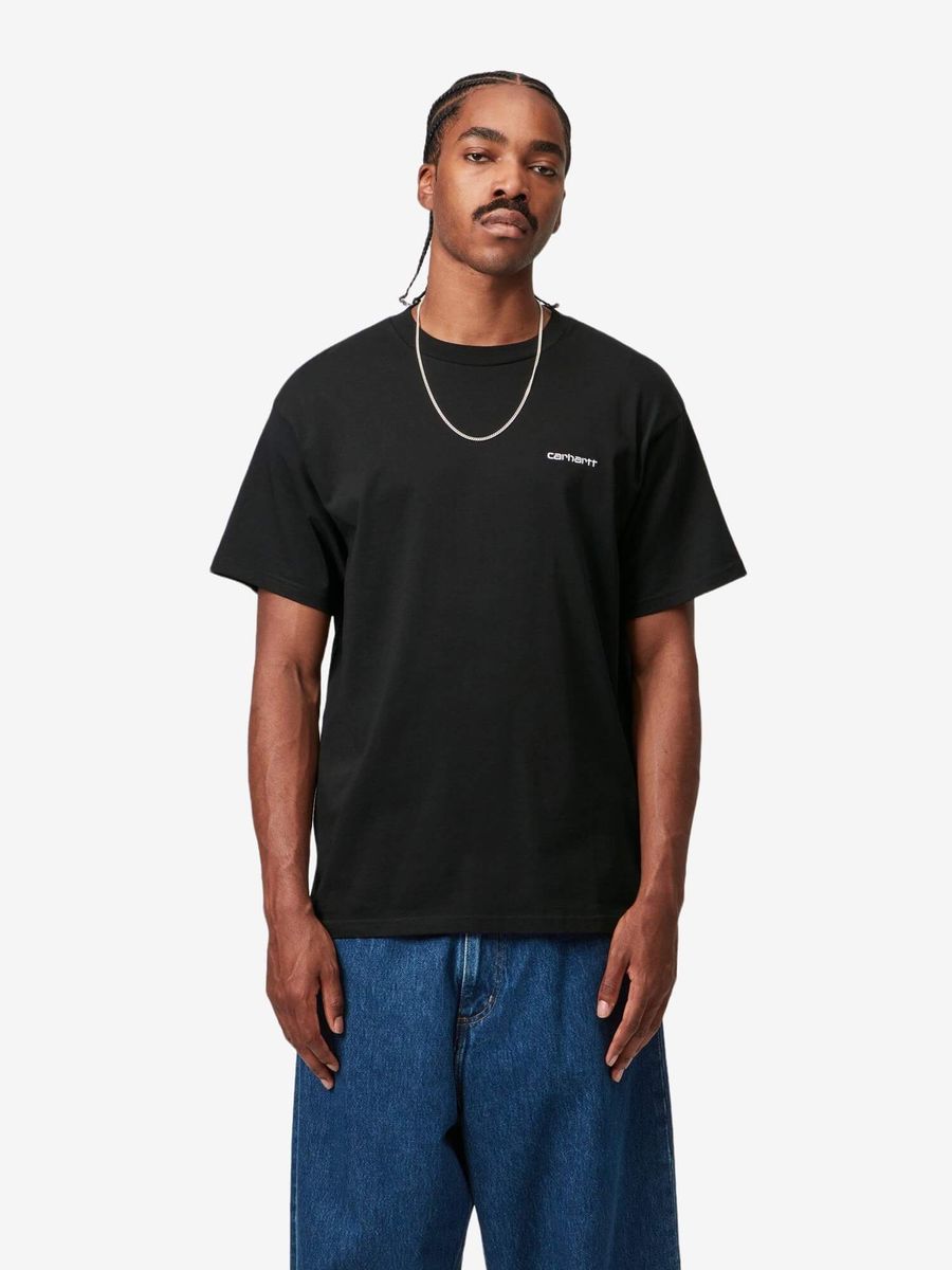 CARHARTT WIP — Футболка Script Embroidery Black/White
