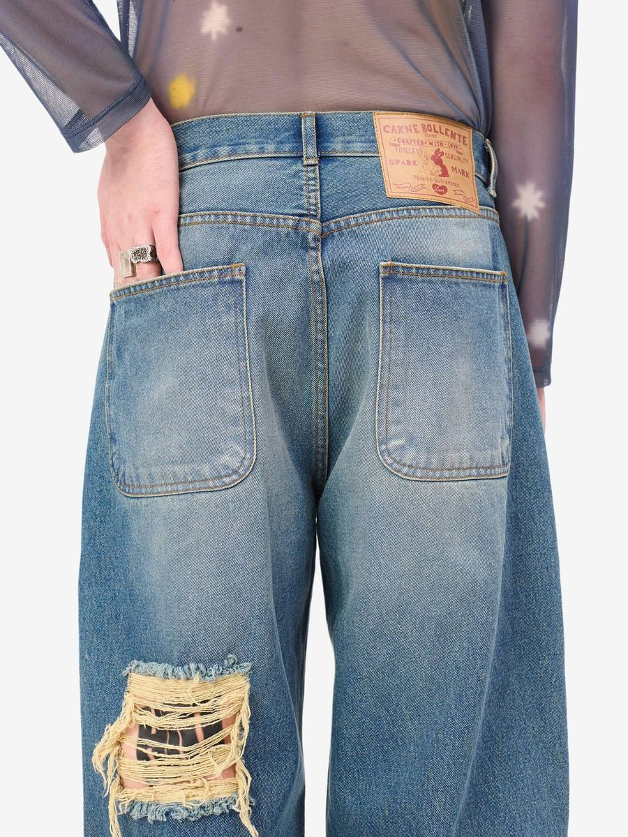 CARNE BOLLENTE — Джинсы (AW25DP0301) Tattoo Tease Washed Light Blue
