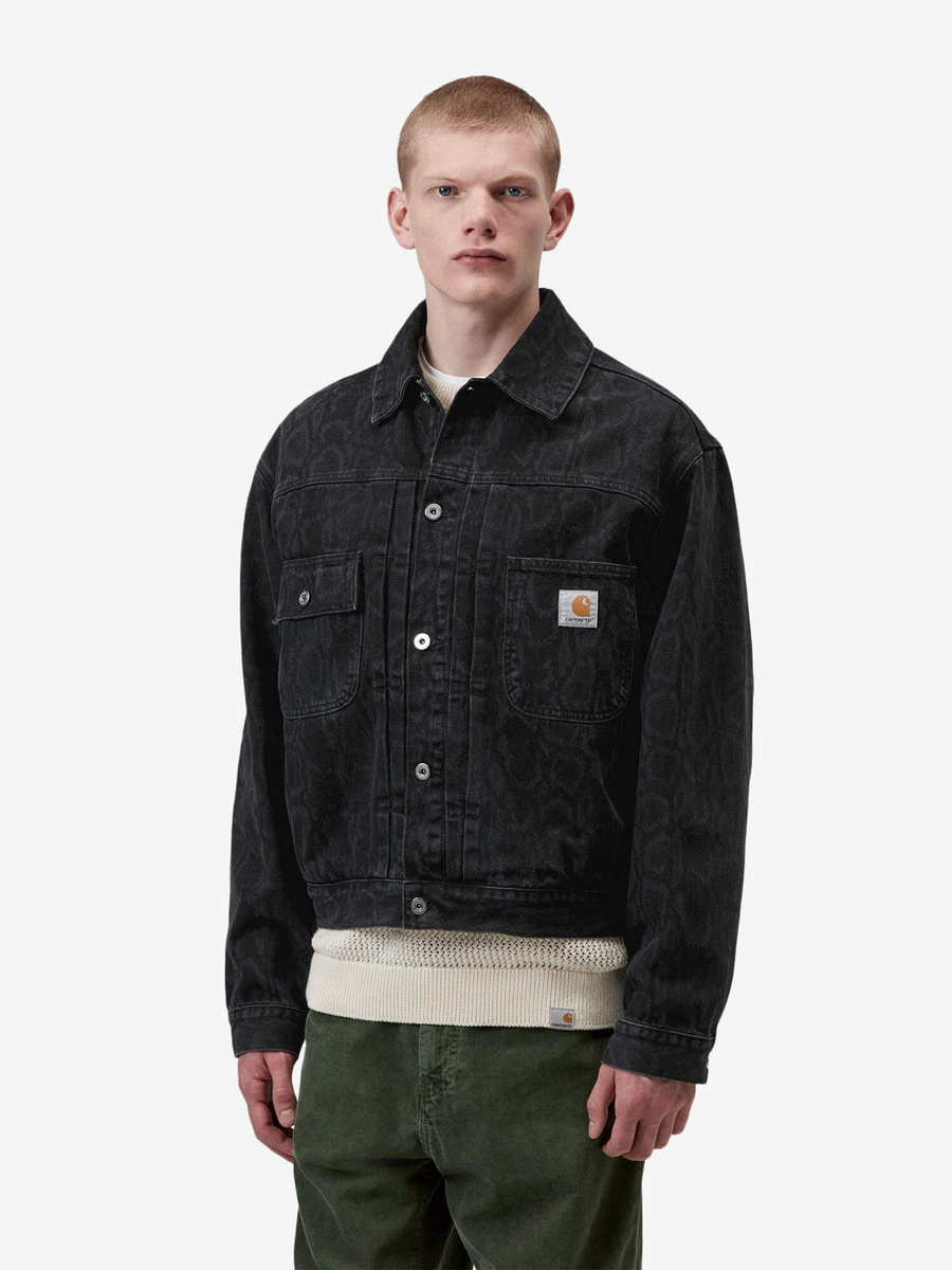 CARHARTT WIP — Куртка Belmar Jacket Snake Camo Black (Heavy Stone Wash)