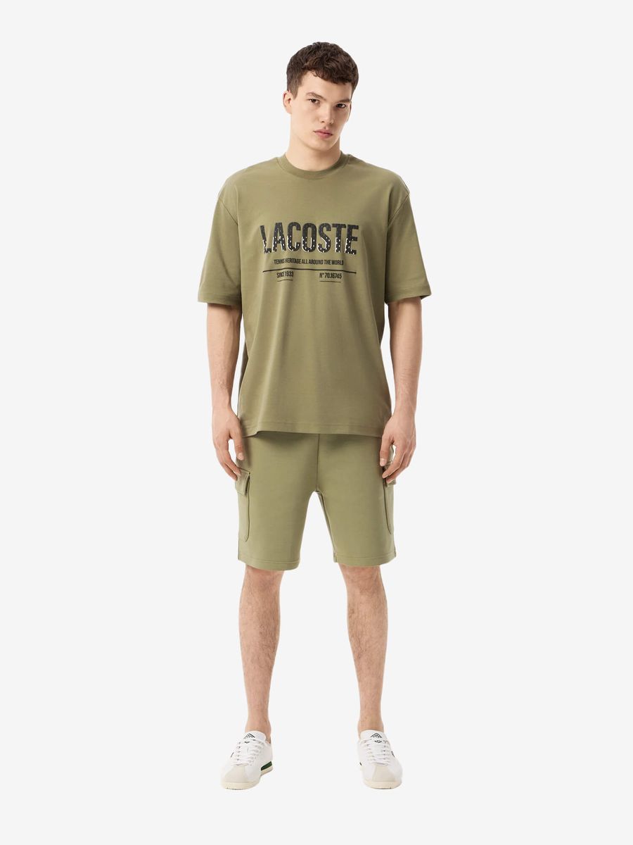 LACOSTE — Футболка Tennis Heritage Haki Green