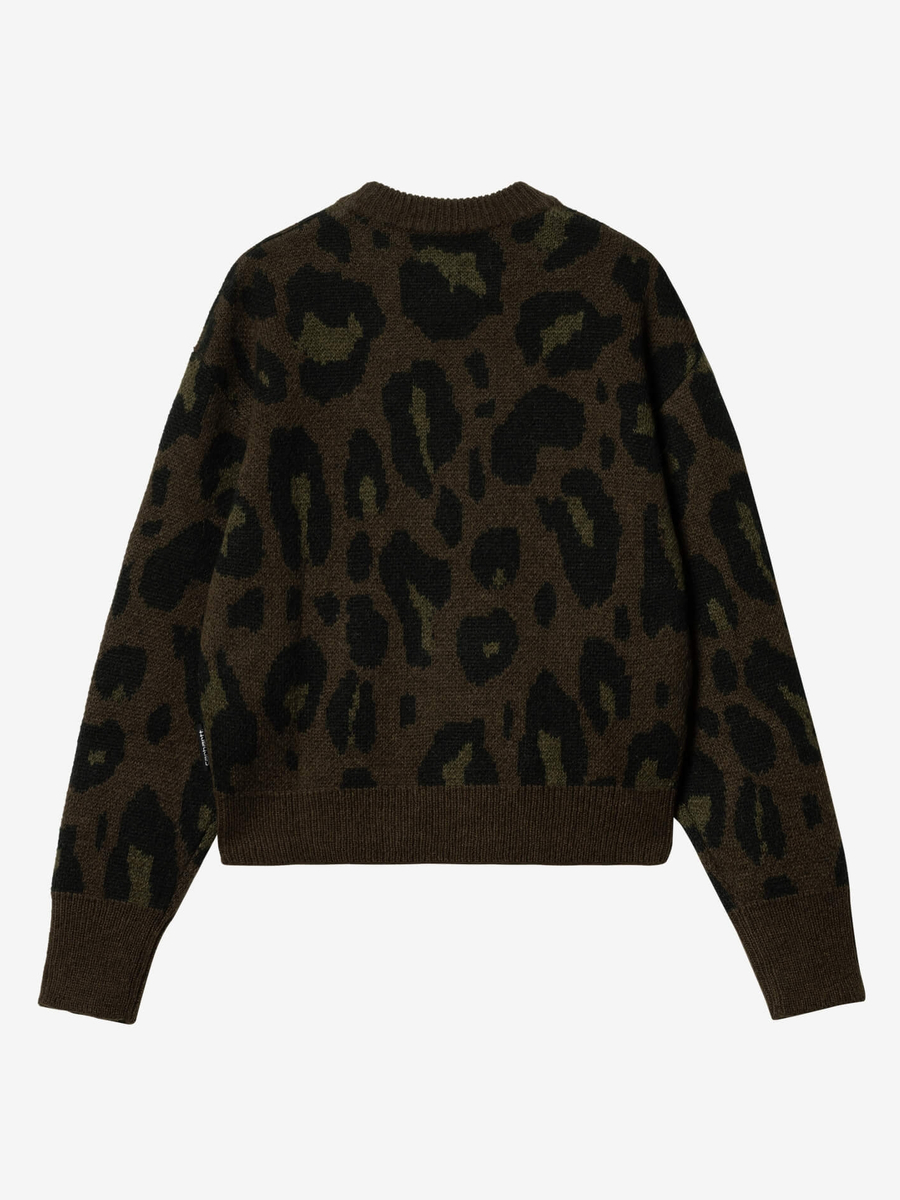 CARHARTT WIP — Свитер вязаный W Merton Camo Leo Jaquard, Tamarind