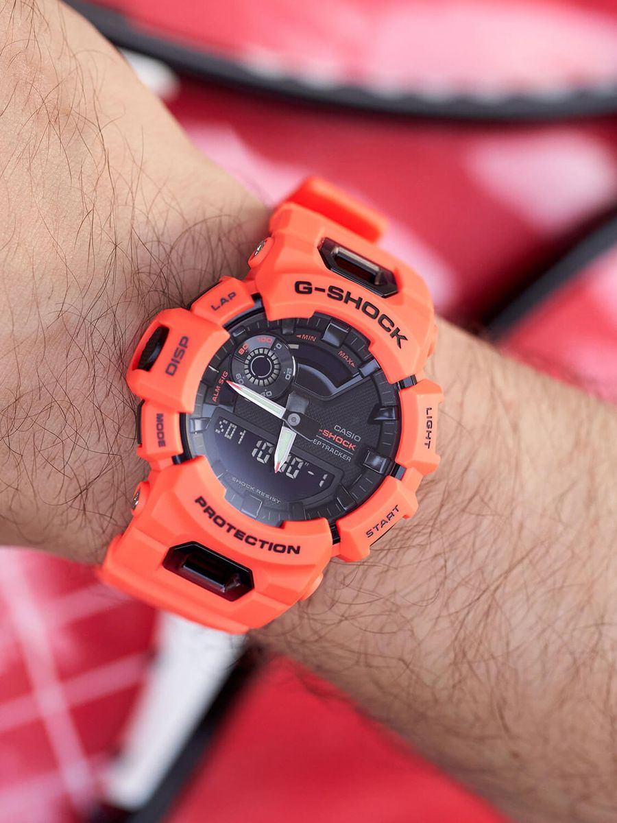 CASIO — Часы G-SHOCK Bluetooth GBA-900-4A Coral Pink/Black