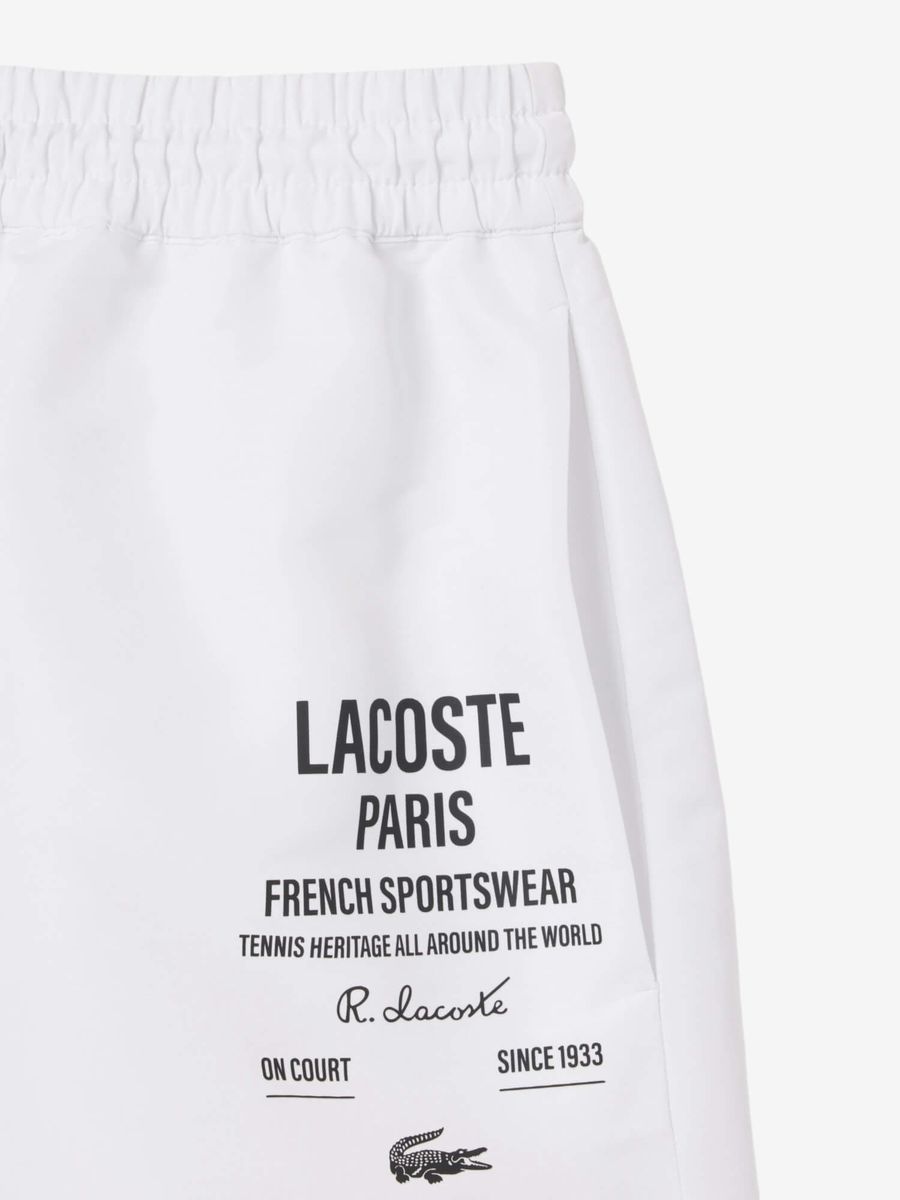 LACOSTE — Шорты W Long Printed Short White