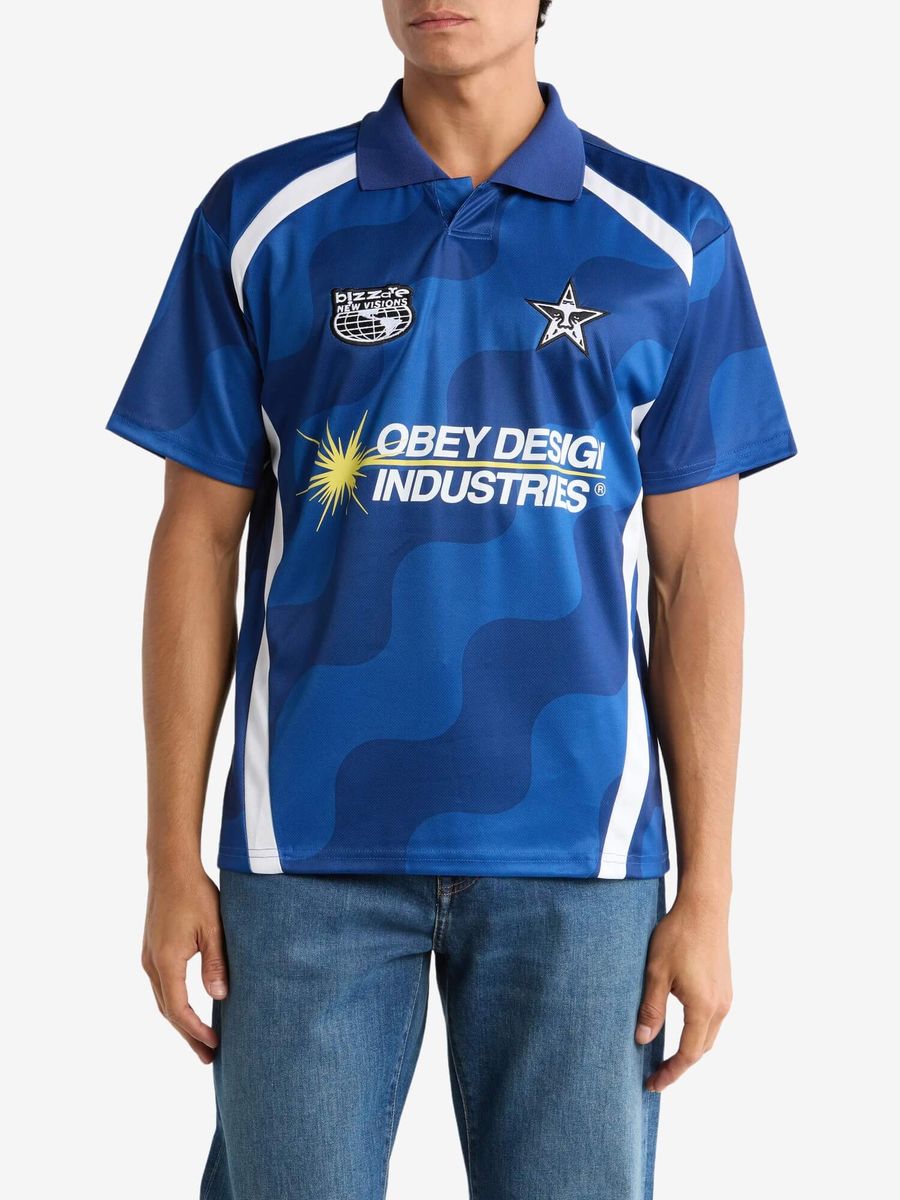 OBEY — Футболка Джерси Soccer Jersey Blue Multi