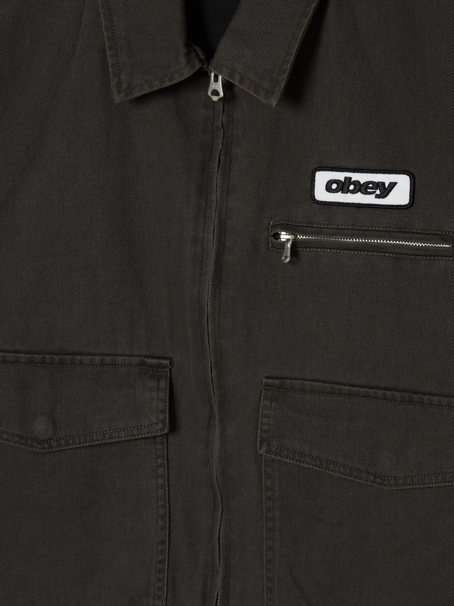 OBEY — Куртка Walter Work Jacket Black Faded Wash