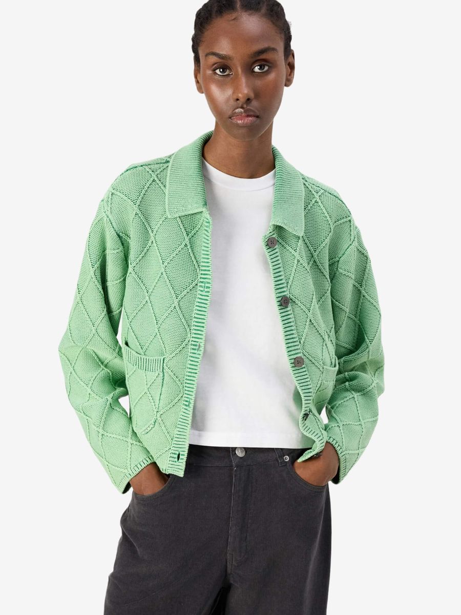 OBEY — Кардиган-вязанный W Sweet Marie Sweater Green