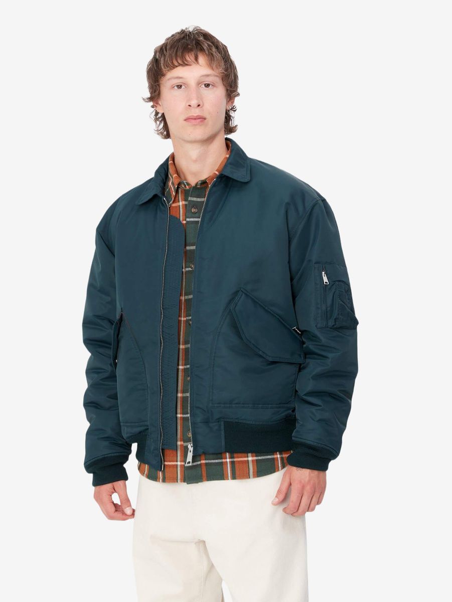 CARHARTT WIP — Куртка Бомбер Olten Duck Blue/Turmeric