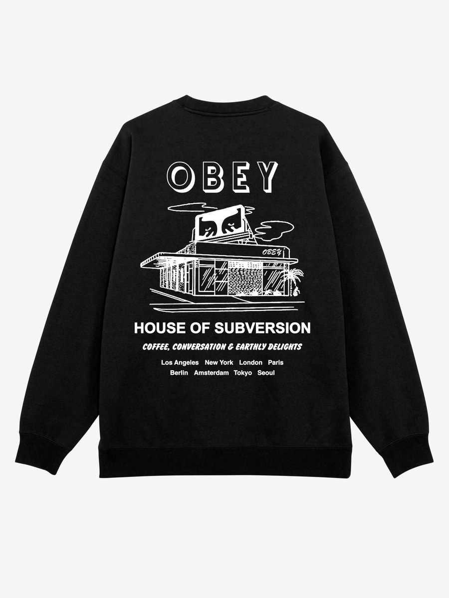 OBEY — Свитшот House Of Subversion Black