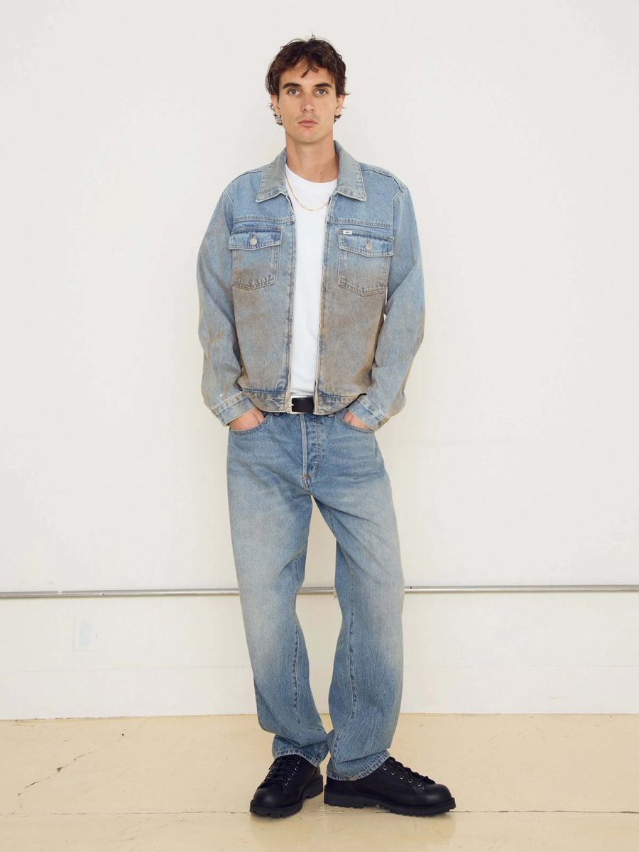 OBEY — Куртка Base Trucker Jacket Havy Vintage Light Indigo