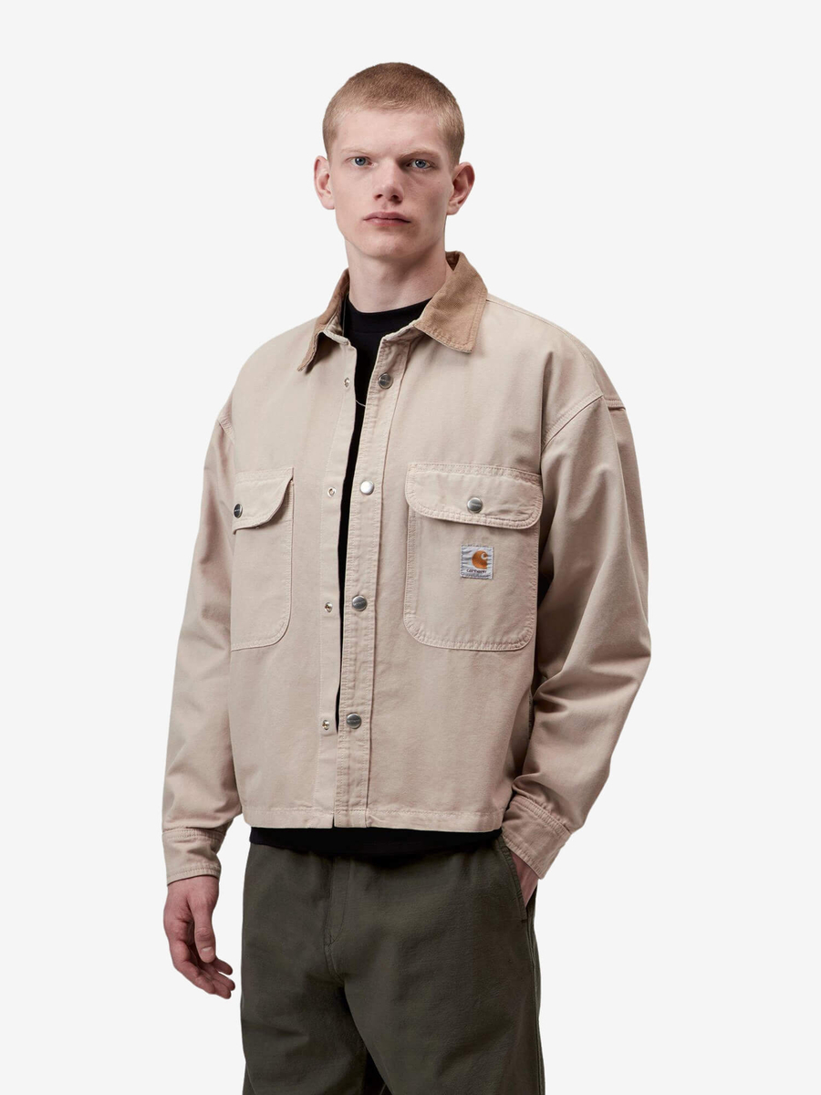 CARHARTT WIP — Овершот Prescott Shirt Jac String/Leather (Garment Dyed)