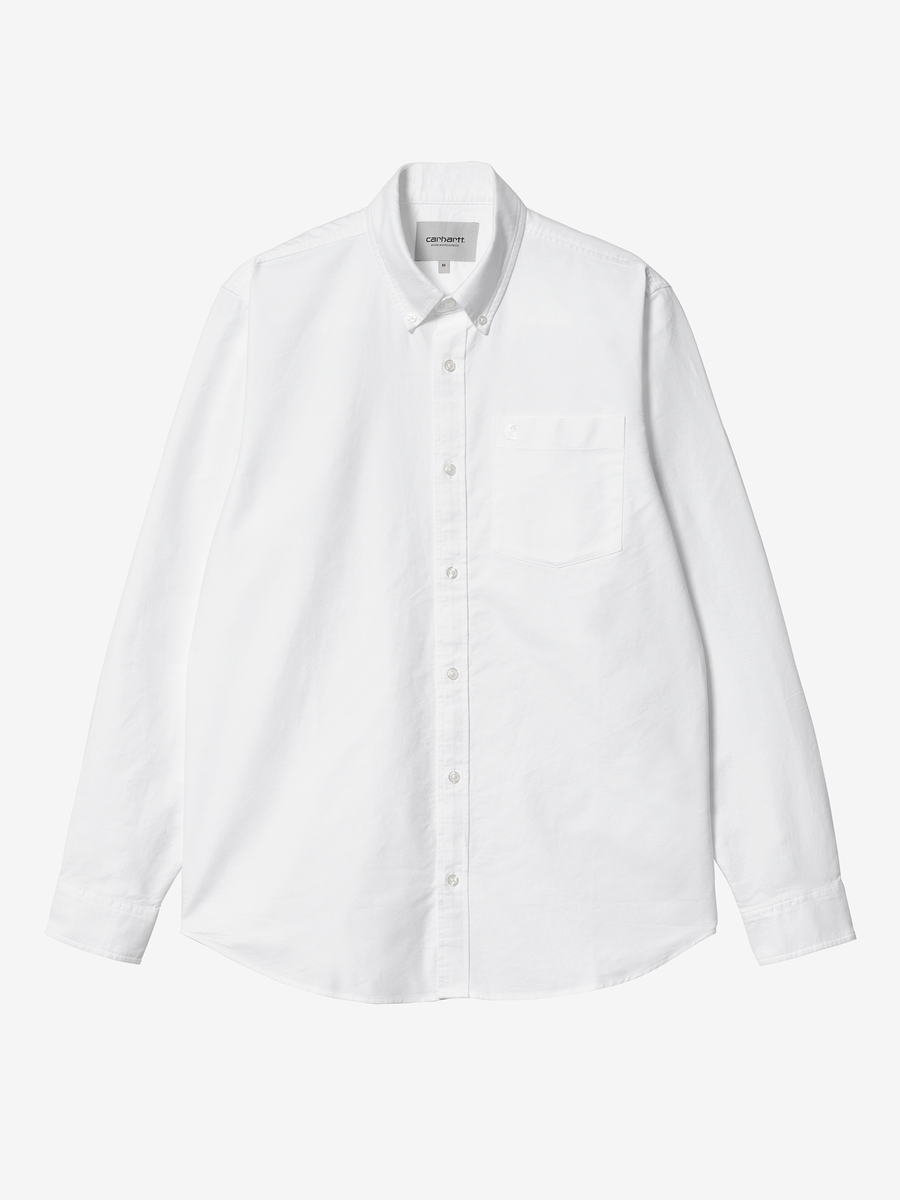 CARHARTT WIP — Рубашка L/S C-Logo White/White