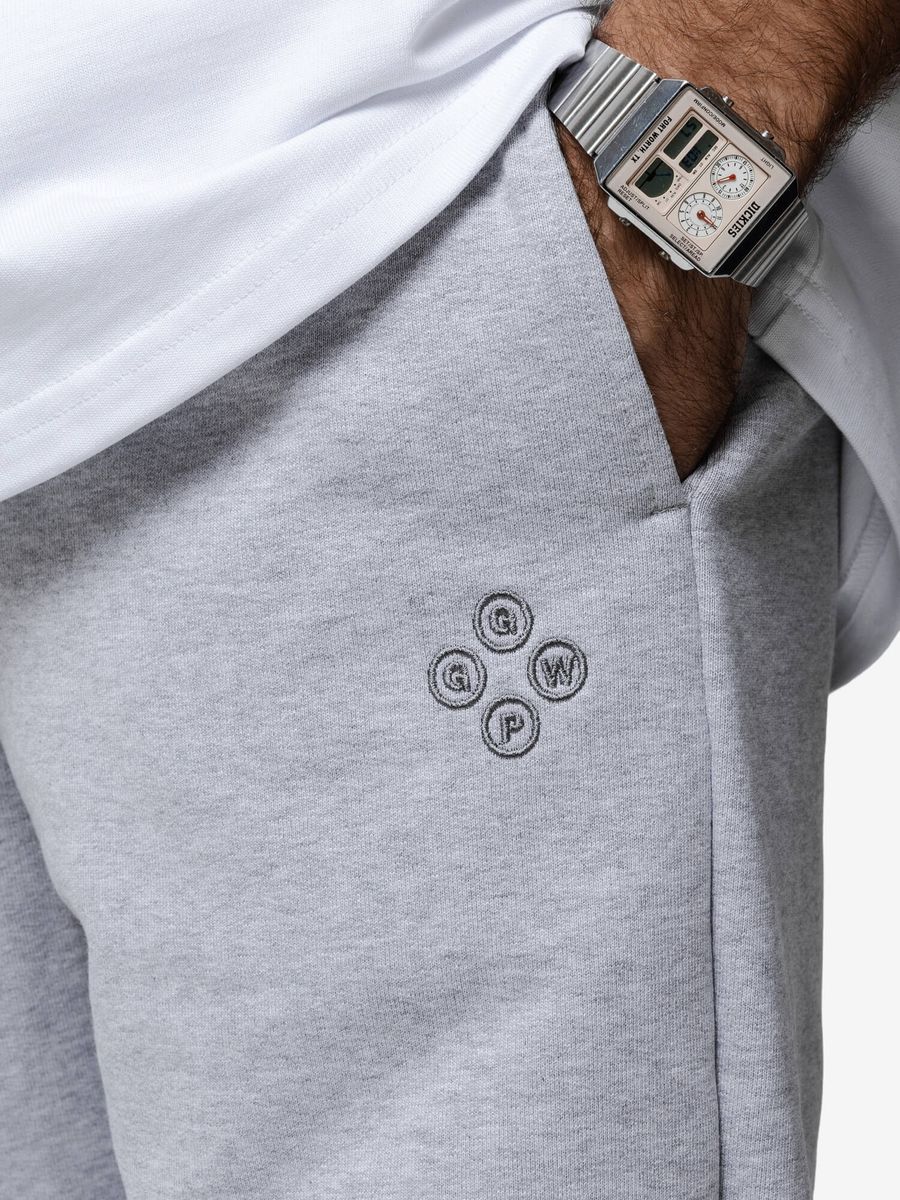 DISSIDENT — Штаны Buttons Heavy Sweatpants Grey Melange