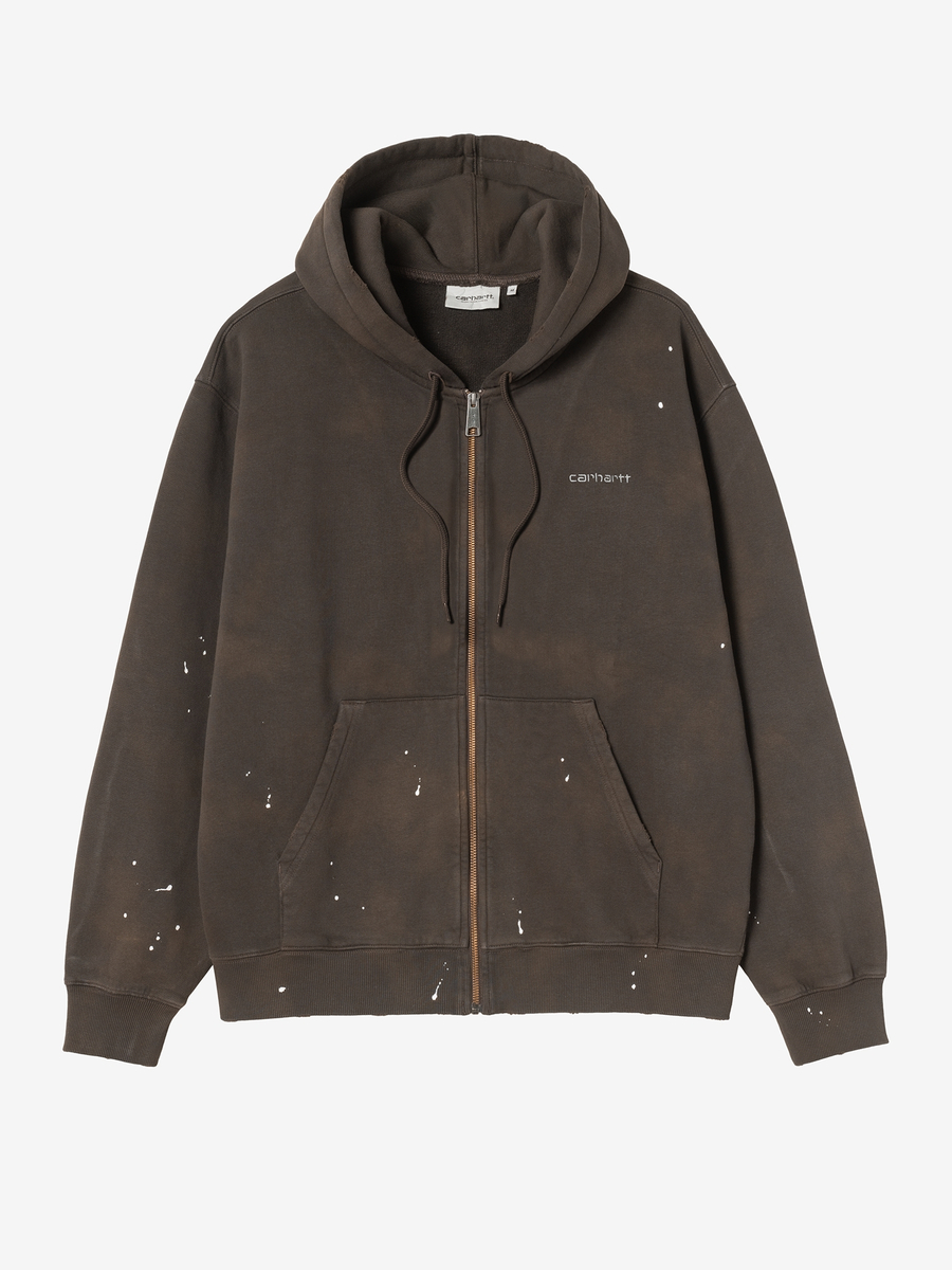 CARHARTT WIP — Худи Painter Zip Tobacco (Destroy Wash, Splatter)