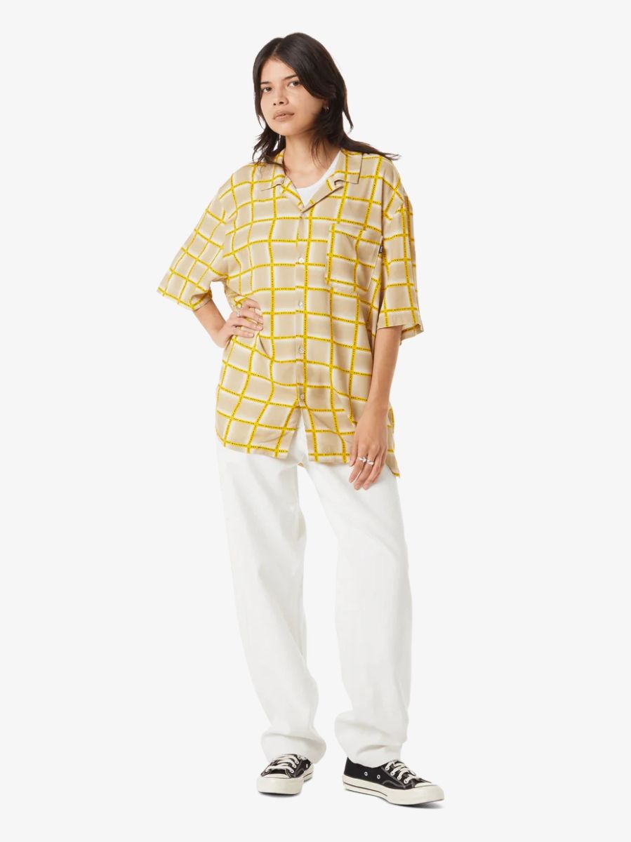 HUF — Рубашка Flynn S/S Resort Shirt Mustard
