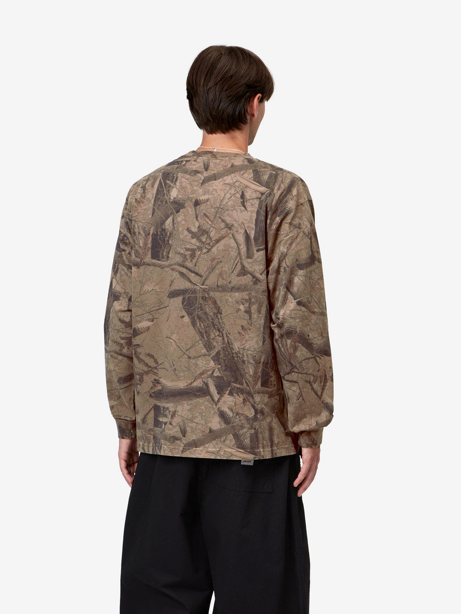 CARHARTT WIP — Лонгслив L/S Feather Tree Camo Khaki/Shungite